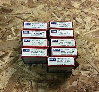 LOT-9-SKF, Bearings #6002-2ZJEM, 30 day warranty, free shipping lower 48!
