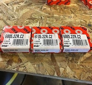 Lot of 3-FAG-Bearings #6005.2ZR.C2, 30 day warranty, free shipping lower 48!
