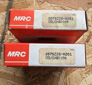 2- MRC  Bearings, Cat#207-SZZG/H201  ,comes w/30day warranty, free shipping