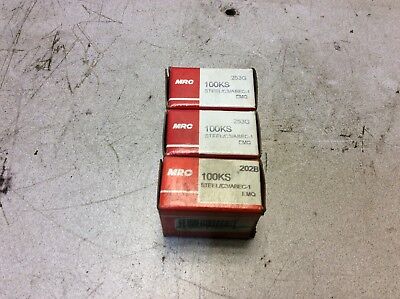 Lot of 3-MRC-Bearing, #100KS, 30 day warranty, free shipping lower 48!