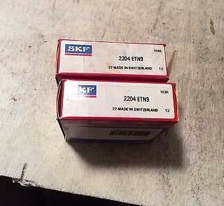 2-SKF ,Bearing #2204 ETN9 ,30 day warranty, free shipping lower 48!