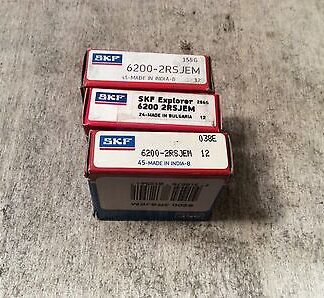3-SKF Bearing #6200-2RSJEM,30 day warranty, free shipping lower 48!