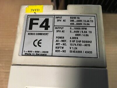 KEB Combivert Drive, needs repaired, 3hp, 3phase, 10.F4.F3D-A015 - Image 2