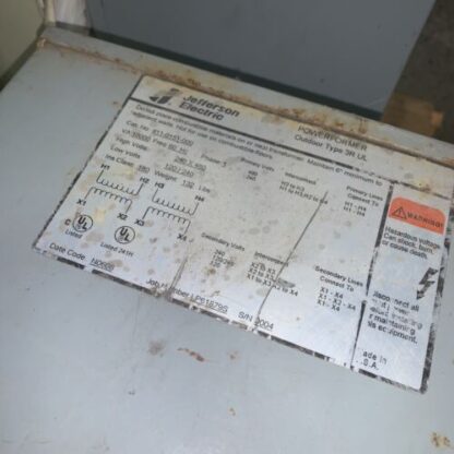 Jefferson Transformer, #411-0151-000, 10000va, 240/480, 120/240v, Freight - Image 2