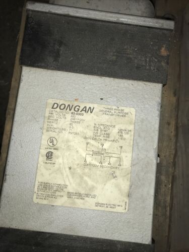 DONGAN Transformer, #63-0303, 3kva, #480-208-120v, Same Day Shipping - Image 2