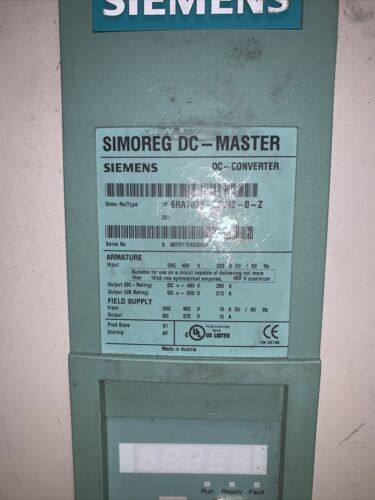 SIEMENS Drive Control, #6RA7078-0FV62-0-Z, Free Shipping To Lower 48. - Image 2