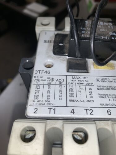 Siemens Starter #3TF46, Free Shipping To Lower 48, With Warranty - Image 2