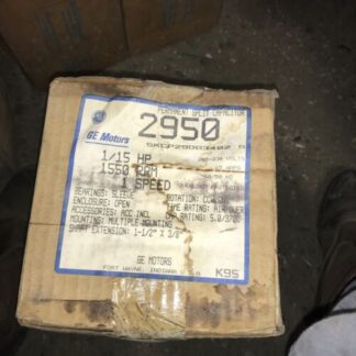 GE Motor, #5KCP29DG3402, 1/15hp, 1550rpm, 208-230v, New Open Box