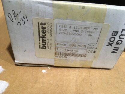 Burkert valve 066250M, 220-230v, 13.0 NBR, PN0.2-16bar, NOS,  DR-734 - Image 3