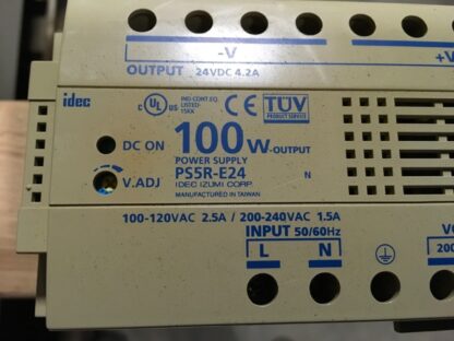 idec 100W power supply, PS5R-E24, output-24vdc 4.2A, input 100-240vac,