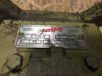 Flexaline Gear, #B-175-2, input hp 1.88, ratio-5, With warranty,