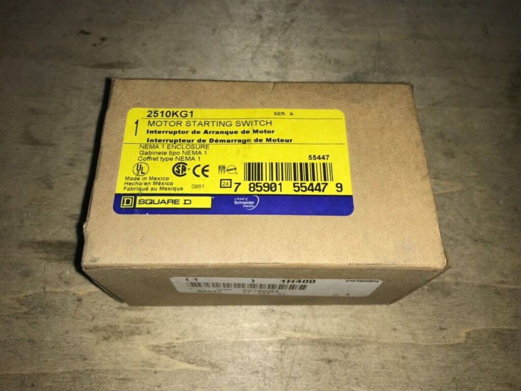 Square D Motor Switch, #2510KG1, Free Shipping To Lower 48, With Warranty
