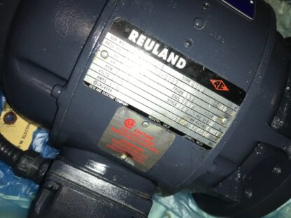 REULAND Motor, #0007C-1BAB-0132, 3/4hp, 1800rpm, 460v, 182FR,  With warranty. - Image 3