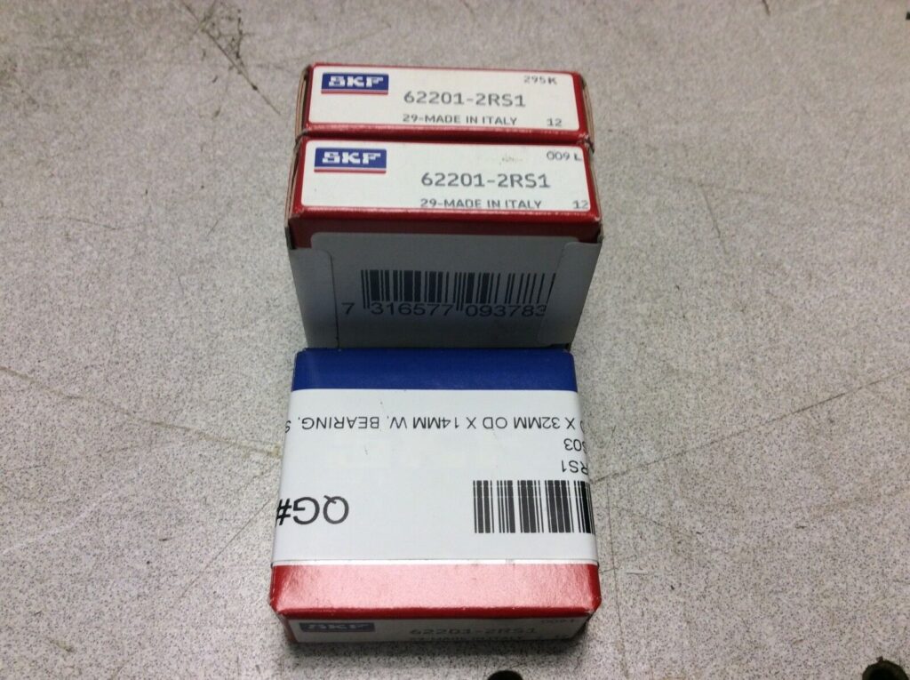 3-SKF-Bearing ,#62201-2RS1, FREE SHPPING to lower 48, NEW OTHER!