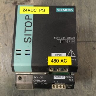 Siemens SITOP Modular 10A 1/2 ph, 6EP1334-3BA00, 24v Power Supply, warranty