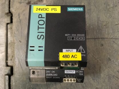 Siemens SITOP Modular 10A 1/2 ph, 6EP1334-3BA00, 24v Power Supply, warranty