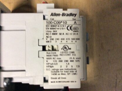 Allen-Bradley contactor #100-C09*10, w/ #592-JOV16, free shipping, warranty - Image 3