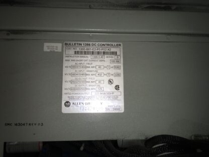 Allen Bradley Bulletin 1395 DC Controller, 1395-B81-E2-P5-P52-X2, 300hp, - Image 3