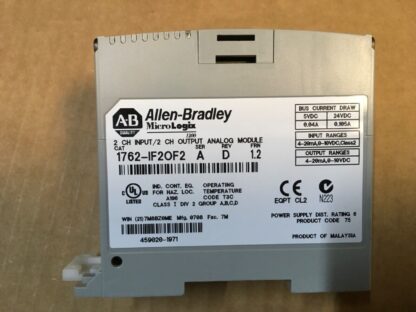 Allen Bradley MicroLogix 1762-IF2OF2, ADI-1231