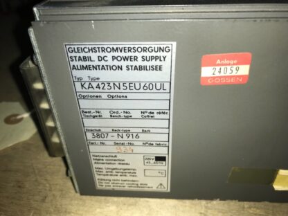 GOSSEN KONSTANTER, #KA-423-N5EU60UL, s3807-N916,With Warranty - Image 3