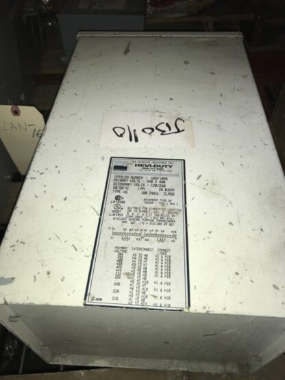 HEVI-DUTY Transformer, #HS5F10AS, 10kva, 240/480v, 120v240v, Freight shipping - Image 2