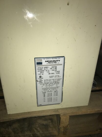 Hevi-Duty, Transformer, #HS5F5AS, 5kva, #240-480/120/240v, Freight Shipping, - Image 2