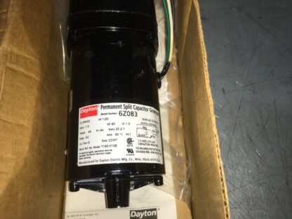 Dayton Permanent Split Capacitor Gearmotor, 6Z083, 1/20hp, 63rpm, ADI-1105