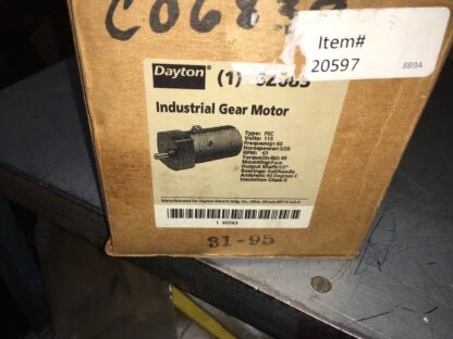 Dayton Permanent Split Capacitor Gearmotor, 6Z083, 1/20hp, 63rpm, ADI-1105 - Image 3