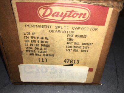 Dayton Permanent Split Capacitor Gearmotor, 4Z613, 1/25hp, 115v, ADI-1106