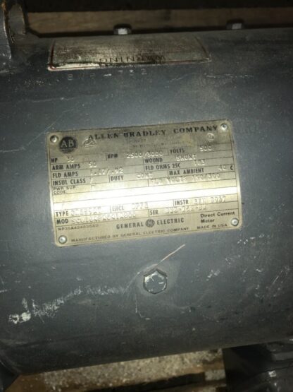 Allen Bradley/ GE Motor, 5CD16PA041A800, 30hp, 2500/3000rpm, 500v, - Image 2