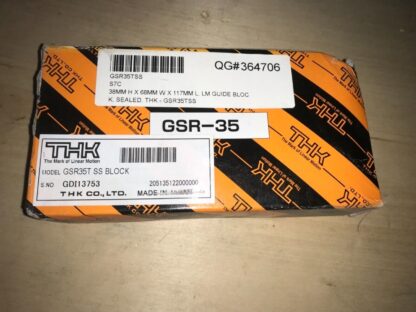 THK Block, #GSR35T SS, Free Shipping To Lower 48, With Warranty ,NEW OTHER!