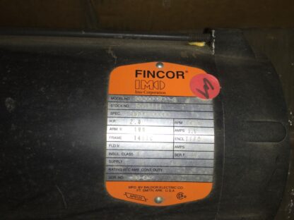 Fincor DC motor, 9320018TFB, 2hp, 1750rpm, TEFC, ADI-1045 - Image 3