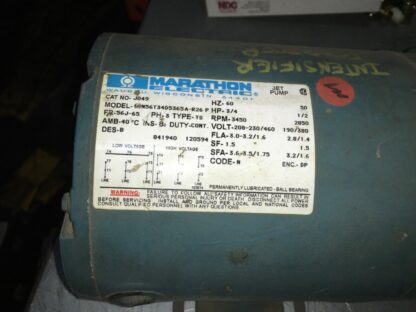 Marathon Jet pump motor, N56T34D5365A-R26 P, ADI-1047