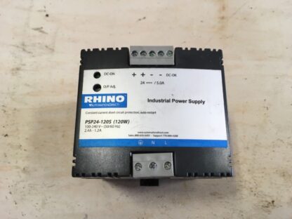 Rhino Automation Direct Industrial Power Supply PSP24-120S, (120W), 100-240v