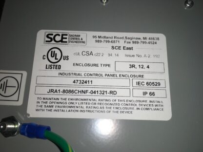 SCE enclosure, 3R,12,4 was mounted, have motor starters in separate list JR-97