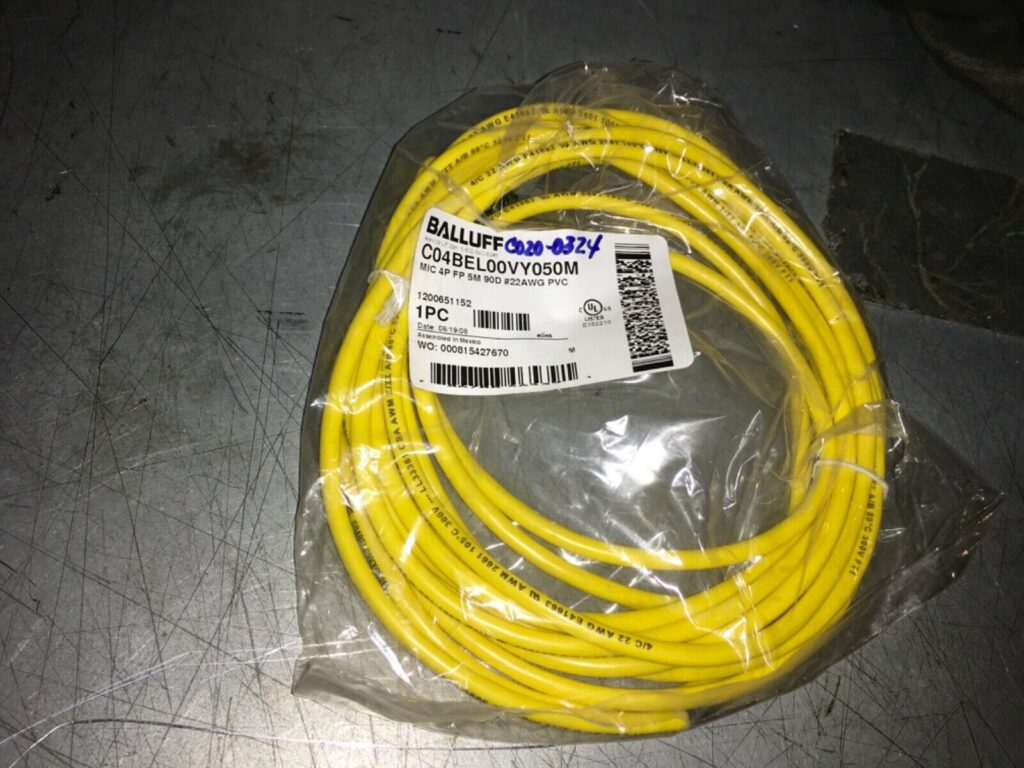 Balluff cord, C04BEL00VY050M, NIB, ADI-887