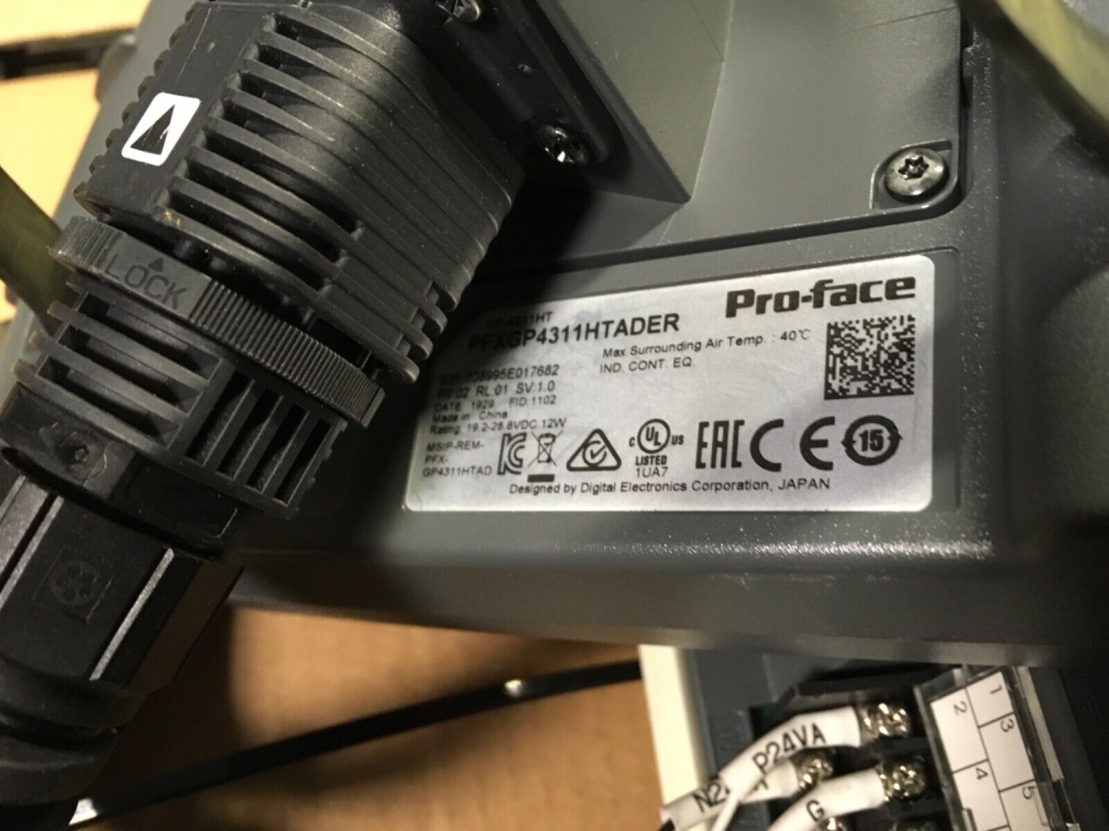 Pro Face Screen, PFXGP4311HTADER handheld, great condition Pro Face Screen, PFXGP4311HTADER handheld, great condition