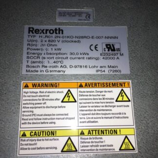 Rexroth Brake Resistors, HLR01.2N-01KO-N28RO-E-007-NNNN, 1kw, NNB JR-269