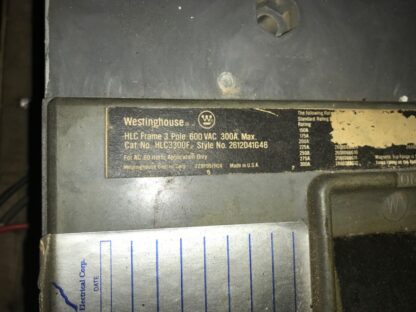 Westinghouse Breaker, #HLC3300F 300amp, Free Shipping to lower 48,With Warranty - Image 3