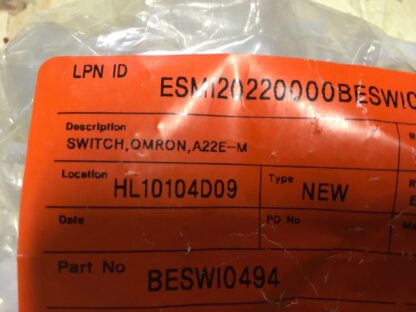 Omron switch, A22E-M,  NOS, LG-125 - Image 2