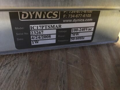 Dynics Industrial Screen, Model  IC17PTSMAR, 17" Screen, 100-240vac, 2008 year - Image 7