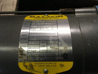 Baldor Electric Motor, #CDP3428, 1/2hp, 1750rpm, 180v, FR-56C, with warranty - Image 2