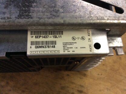 Siemens power supply, #6EP1437-1SL11, in-3ac 400v, out-24v/40a, SITOP Power 40 - Image 4