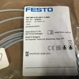 FESTO T Slot cylinder switch, SMT-8M-A-PS-24V-E-3-M8D, KP-277