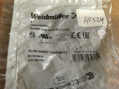 Weidmuller Q-05-00807-220704-01, SAISM-4/8S-M12-4P D-COD, KP-324 - Image 2