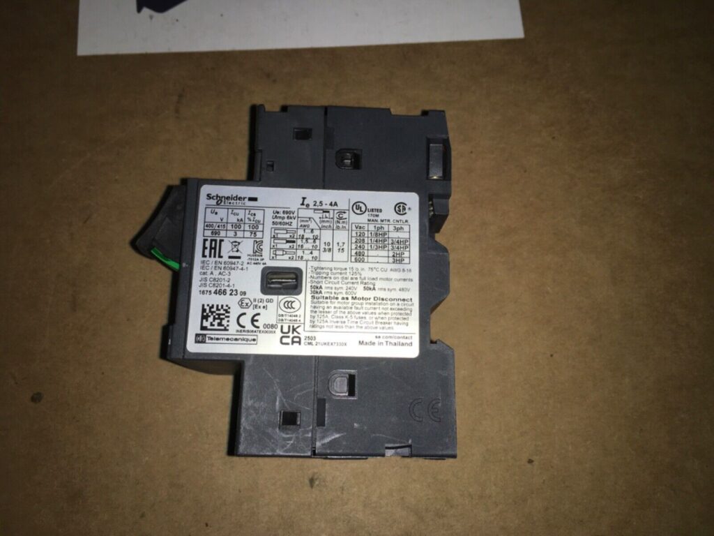 Schneider Electric, GV2ME08, motor starter, KP-335 - Image 2