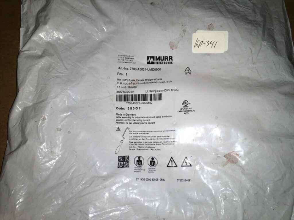 MURR Elektronik cable, 7700-A5021-UMD0500, KP-341