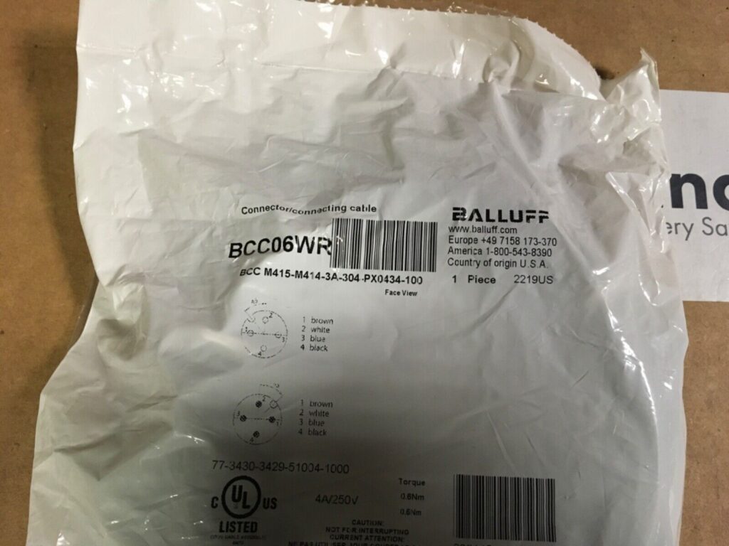 Balluff, Connector cable, BCC06WR, NOS, KP-462