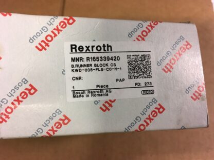 Bosch Rexroth linear carriage guide, R165339420, NOS, KP-382A