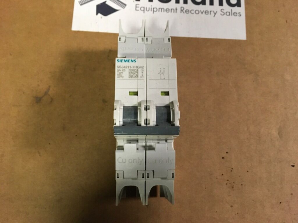 Siemens circuit breaker, 5SJ4211-7HG42, 10ka, 2pole, 5A, KP-393